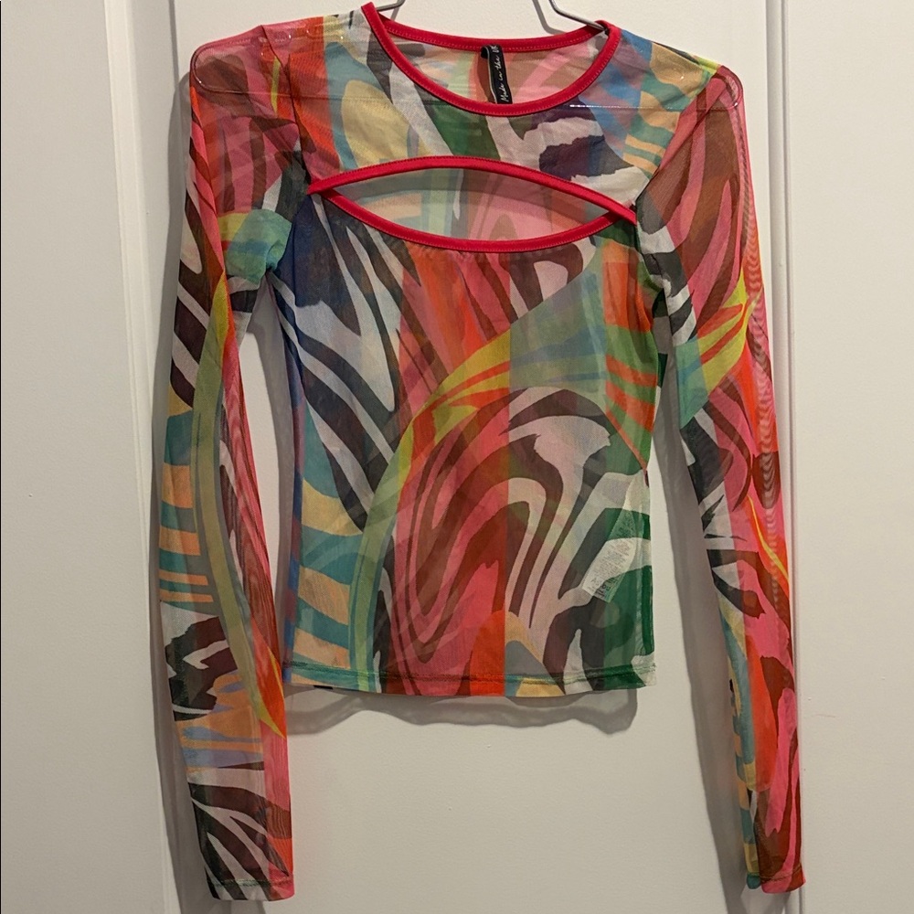 Vibrant Multicolor Long Sleeve Top